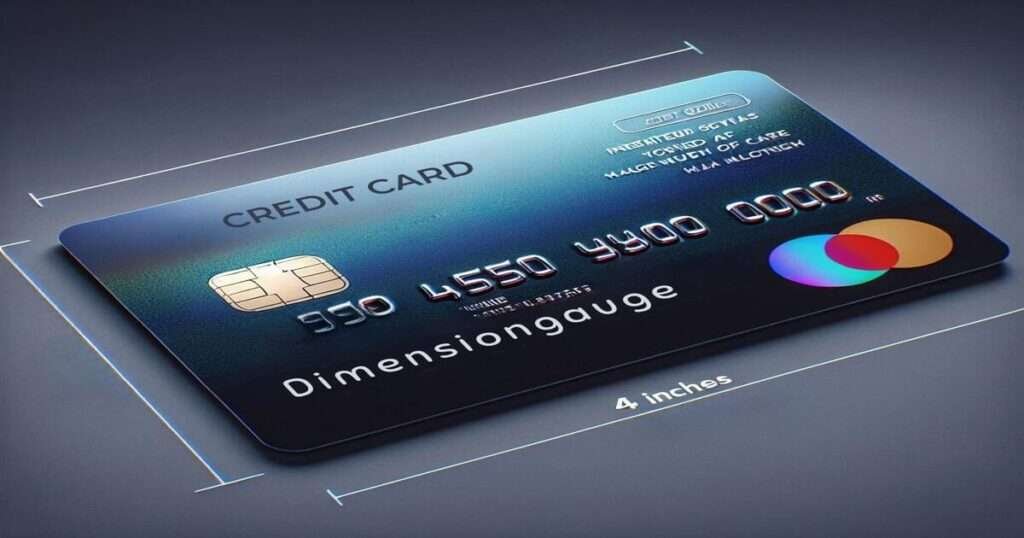 A Credit card which is, 4 inches big,